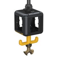 Blokas lizdų tuščias su rankena ir suspausto oro jungtimi juodas VH-4 LG - OBO BETTERMANN