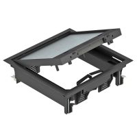 Liukas grindinis su atidaromu dangčiu GES4-2U10T 9011 - OBO BETTERMANN