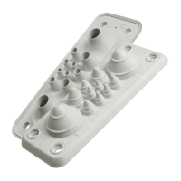 Flanšas kabelių įvedimui praduriamas MB 5/11 pilkas IP67 - MOREK