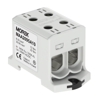 Gnybtas 95mm2 Cu/Al pilkas 4 prijungimai OTL95-2 - MOREK