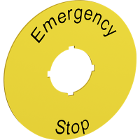 Lentelė su užrašu "Emergency Stop" geltona KTC15-1005 - ABB