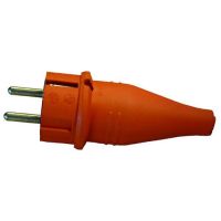 Kištukas a/k guminis su įžeminimu oranžinis 16A/250V PGSSO - PROTEC