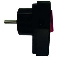 Kištukas a/k kampinis plastikinis su jungikliu 16A IP20 juodas SCHUKO PTSWSAS - PROTEC