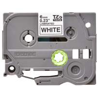 Juostelė spausdintuvui 6mm juoda ant balto [8m] - BROTHER