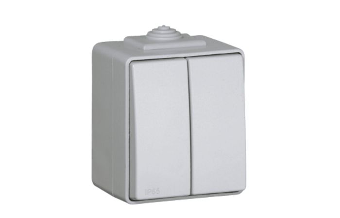 Perjungiklis v/t dvigubas IP65 pilkos spalvos 16A 250V 48 WATERPROOF - EFAPEL