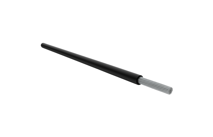 Laidas SiAF 1.0mm2 300/500V silikoninis +180C karščiui atsparus juodas [matuojamas] - ELMAT