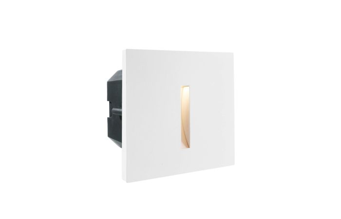 Dangtelis šviestuvui 100x100mm į sieną baltos spalvos su "I" formos skyle LIGHT BASE II COB OUTDOOR - DEKO LIGHT