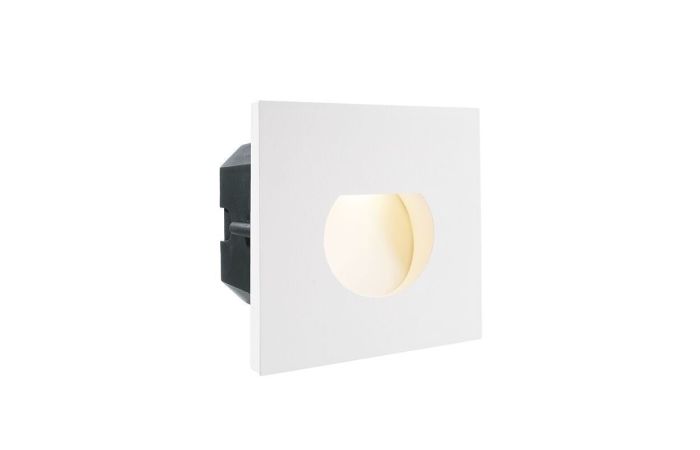 Dangtelis šviestuvui 100x100mm į sieną baltos spalvos su apvalia skyle LIGHT BASE II COB OUTDOOR - DEKO LIGHT