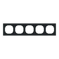 Rėmelis penkiagubas juodos matinės spalvos 1725-45M-500 Busch-Art Linear - ABB