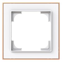 Rėmelis viengubas baltos matinės/rožinio aukso spalvos 1721-441M-500 Busch-Art Linear - ABB