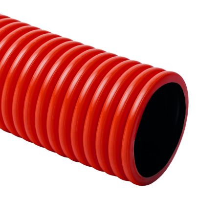Vamzdis gofruotas D40/32 450N raudonas su virve KOPOFLEX [50m] - KOPOS KOLIN