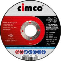 Diskas pjovimo metalui 115mm 1mm - CIMCO