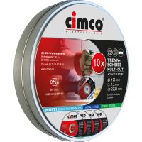 Rinkinys diskų pjovimo metalui 125x1.2/22.23mm plienui, akmeniui [rinkinyje 10 vnt.] - CIMCO