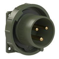 Kištukas CEE į/l 3P 32A 230V 6h IP67 žalias [75x75] - PCE