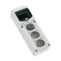 Skydelis v/t 6 modulių 3 skylių [80x97mm] IP66 tuščias FLEX 6-S3 - PCE