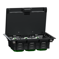 Dėžutė grindinė su dangčiu 6 vietų IP24 plastikinė 70x200x275mm Unica - SCHNEIDER ELECTRIC