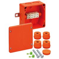 Dėžutė v/t [115x115x66] IP65/IP54 E30-E90 su gnybtais 3x6/2x6mm2 be halogenų WKE3-Duo 3x6/2x6 - SPELSBERG