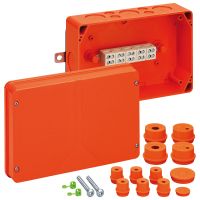 Dėžutė v/t [171x256x106] IP65/IP54 E30-E90 su gnybtais 5x10mm2 be halogenų WKE5-Duo 5x10 - SPELSBERG