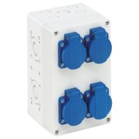 Dėžutė v/t su lizdais SCHUKO 4x16A IP44 iQ [125x200x122] STG004 - SPELSBERG