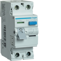 Relė srovės nuotėkio RCCB 2P 25A 30mA AC-tipas - HAGER