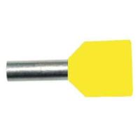 Antgalis dvigubas gilzinis izoliuotas 2x6mm2 Cu geltonas L-14mm PAEH [100] - PROTEC