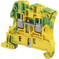 Gnybtas 6mm2 6mm 2 laidams geltonai žalias ant DIN bėgelio varžtiniai kontaktai ZS6-PE - ENTRELEC