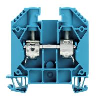 Gnybtas 16mm2 11.9mm 2 laidams mėlynas ant DIN bėgelio varžtiniai kontaktai WDU 16 BL- WEIDMULLER
