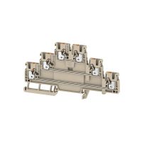 Gnybtas 2.5mm 3 lygių pilkas A3T 2.5 - WEIDMULLER