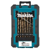 Rinkinys grąžtų (1-10mm) HSS-Co 5proc. [rinkinyje 19vnt.] - MAKITA