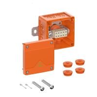 Dėžutė v/t [100x100x70] IP65/IP54 E30-E90 su gnybtais 5x1.5mm2 be halogenų WKE2-5x1.5 - SPELSBERG