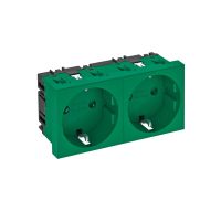 Lizdas p/t dvigubas kanalui Rapid 45 žalias STD-D0 MZGN2 - OBO BETTERMANN