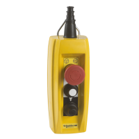 Postas valdymo 2 mygtukų + STOP 2x(2P)+3nc nešiojamas IP65 geltonos spalvos XACB Harmony - SCHNEIDER ELECTRIC