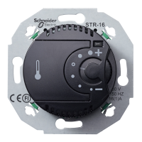 Termostatas p/t patalpos 5...50C 2P 16A juodas Renova - SCHNEIDER ELECTRIC