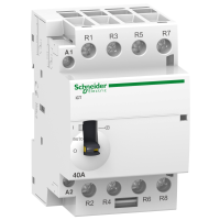 Kontaktorius 4P 63A 230V AC 4no 3 modulių su rankiniu valdikliu iCT63A Acti9 - SCHNEIDER ELECTRIC