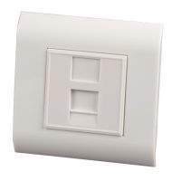 Dangtelis kompiuteriniam lizdui viengubas RJ45 Keystone 45x45mm baltos spalvos - EFB-ELEKTRONIK