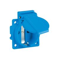 Lizdas SCHUKO į/l 16A 230V IP54 [50x50] mėlynas - PALAZZOLI