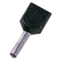 Antgalis dvigubas gilzinis izoliuotas 2x1.5mm2 Cu juodas L-8mm ICIAE158Z [100] - INTERCABLE