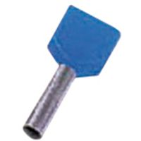 Antgalis dvigubas gilzinis izoliuotas 2x2.5mm2 Cu mėlynas L-10mm ICIAE210Z [100] - INTERCABLE