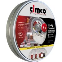 Rinkinys deimantinių pjovimo diskų 115/22.23mm betonui, plytoms, granitui [rinkinyje 3 vnt.] - CIMCO