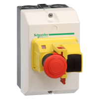 Dėžutė v/t variklio apsaugai IP55 [GV2ME01-ME32] su avariniu stabdymo mygtuku 4xM20-M25 GV2MC TeSys - SCHNEIDER ELECTRIC