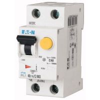 Relė srovės nuotėkio RCBO 2P 40A C 30mA su automatu AC-tipas PFL7-40/1N/C/003-DE - EATON