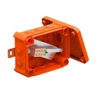 Dėžutė v/t [150x116x67] IP66 E90 su gnybtais 4x4mm2 oranžinė be halogenų T100ED 4X4AD - OBO BETTERMANN