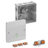 Dėžutė v/t [102x102x57] IP66 su gnybtais 3x4mm2 pilka be halogenų AboxSLK-4 - SPELSBERG