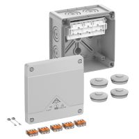 Dėžutė v/t [102x102x70] IP66/67/69 su gnybtais 3x4mm2 pilka be halogenų AboxProSLK-4 - SPELSBERG