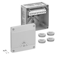 Dėžutė v/t [127x127x75] IP66/67/69 su gnybtais 5x6mm2 pilka be halogenų AboxPro060-6 - SPELSBERG