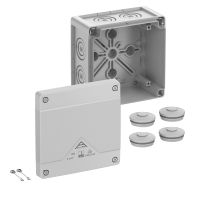 Dėžutė v/t [127x127x75] IP66/67/69 tuščia pilka be halogenų AboxPro060-L - SPELSBERG