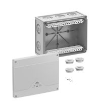 Dėžutė v/t [252x202x120] IP66/67/69 su gnybtais 5x25mm2 pilka be halogenų AboxPro250-25 - SPELSBERG