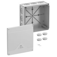 Dėžutė v/t [252x252x120] IP66/67/69 tuščia pilka be halogenų AboxPro350-L - SPELSBERG