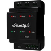 Relė išmanioji 3P 48A 110-240V AC ant DIN bėgelio Shelly Pro 3 - SHELLY