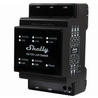 Jungiklis 110-240V AC ant DIN bėgelio Ethernet RJ45 Shelly LAN Switch - SHELLY